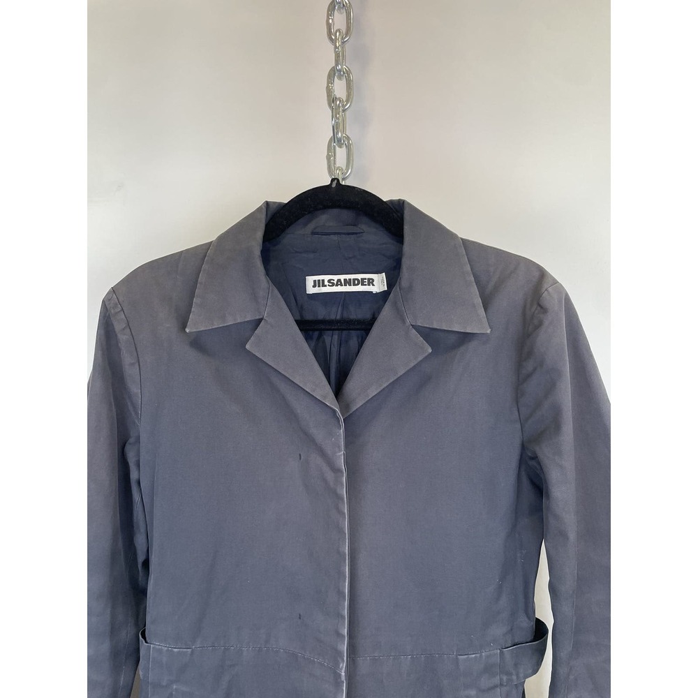 Vintage Navy Jil Sander Trench Coat Size 38 View 2